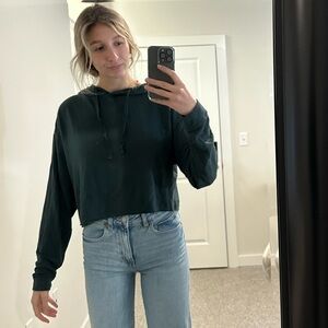 PIECE Apparel Green Cropped Sweater